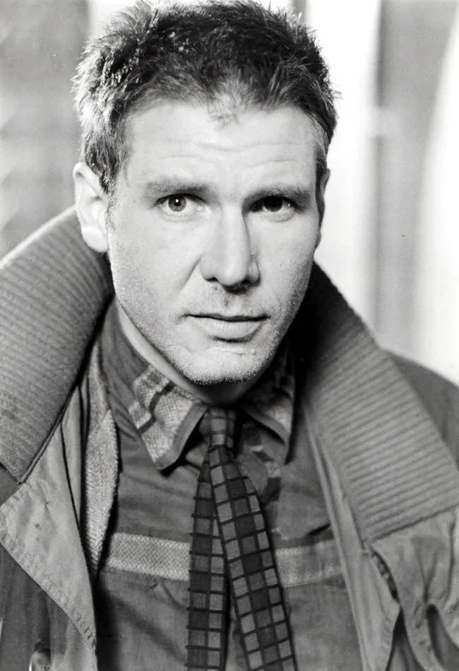 #4 Young Harrison Ford in Gray Coat