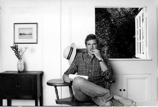 #5 Young Harrison Ford in Blue Jeans and Patterned Buttondown