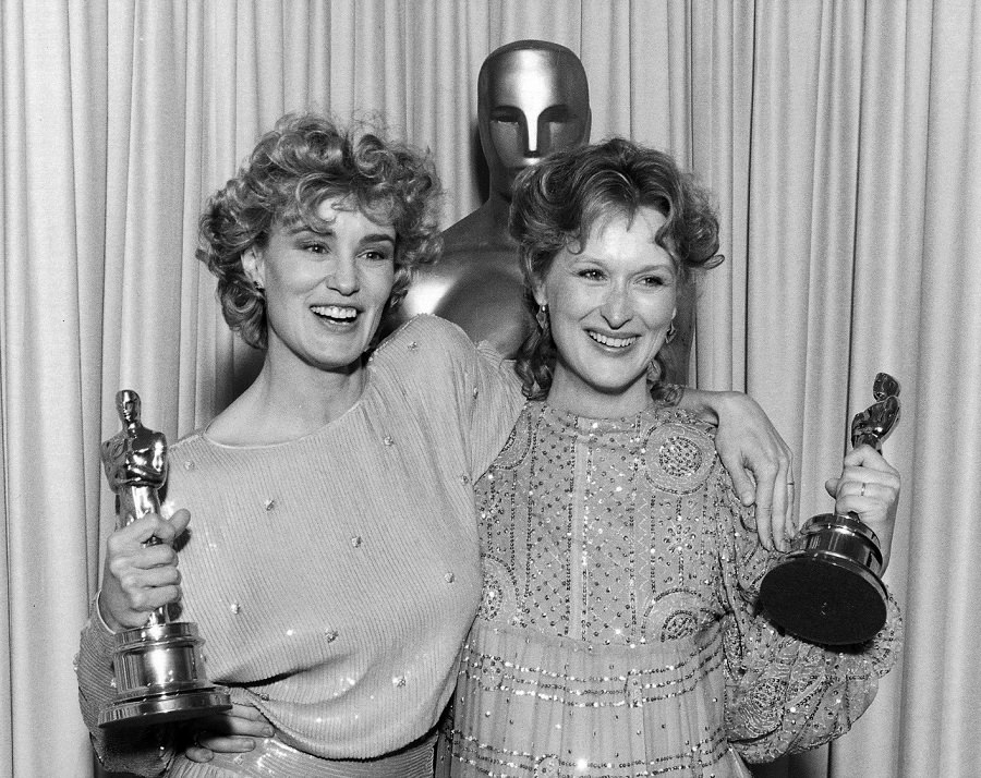 #9 Jessica Lange and Meryl Streep at the 1983 Academy Awards.