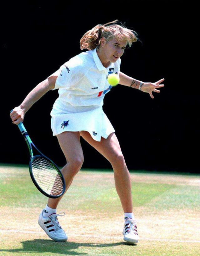Young Steffi Graf: Candid Photos Of Legendary Tennis Player On Tennis Court Sports