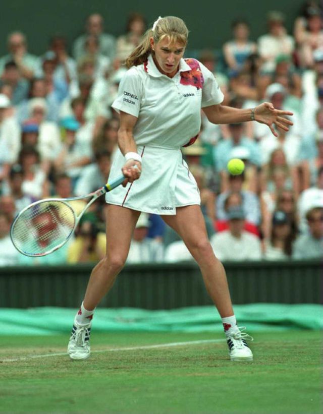 Young Steffi Graf: Candid Photos Of Legendary Tennis Player On Tennis Court Sports