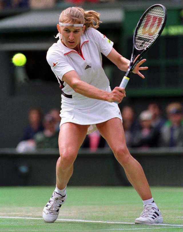 Young Steffi Graf: Candid Photos Of Legendary Tennis Player On Tennis Court Sports