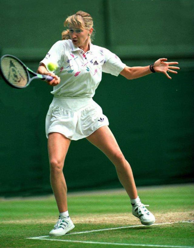 Young Steffi Graf: Candid Photos Of Legendary Tennis Player On Tennis Court Sports