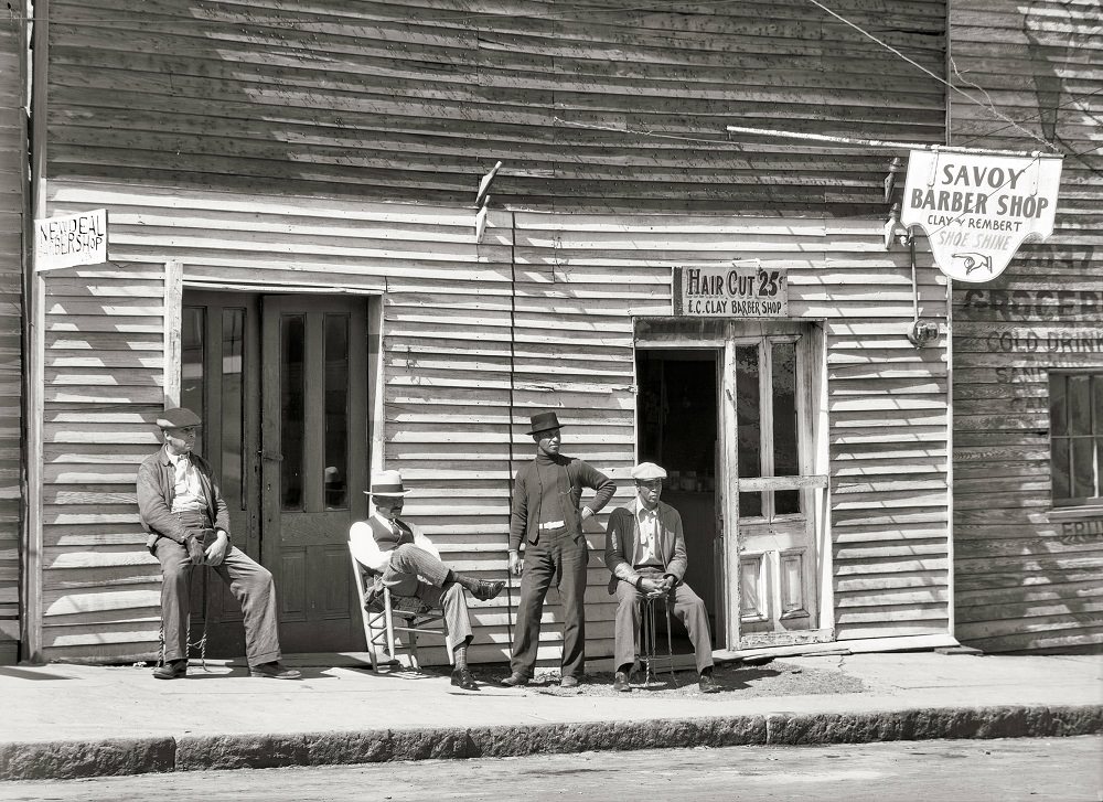 #11 Vicksburg Negroes and shop front, Vicksburg, Mississippi, March 1936
