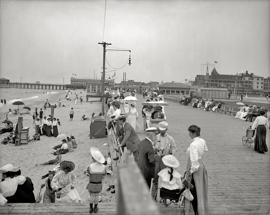 #2 Boardwalk and beach, Asbury Park. 1905