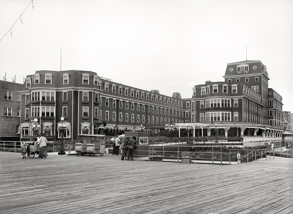 #2 The Boardwalk and Hotel Shelburne, Atlantic City circa 1910