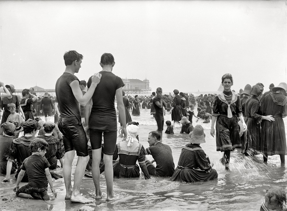 #57 Crowded beach, Atlantic City, 1905