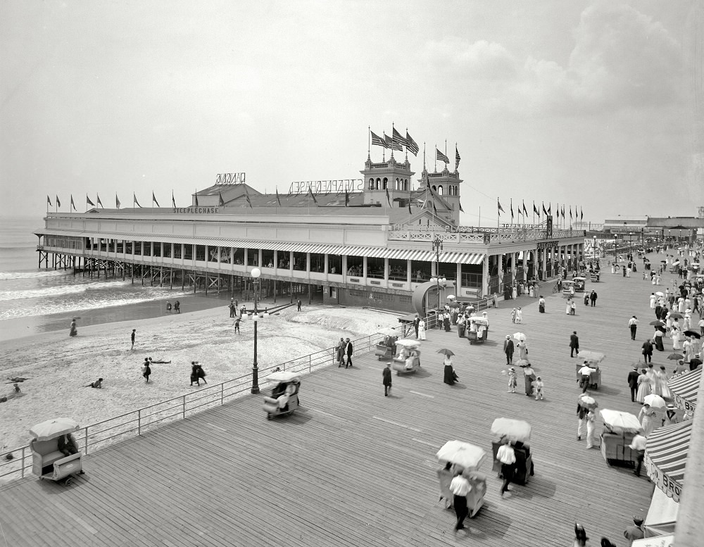 #7 Steeplechase Pier and Boardwalk, Atlantic City, 1910