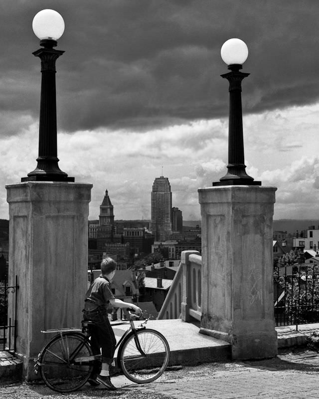 #3 Downtown Cincinnati from Immaculata Church in Mt. Adams, May 27th, 1939