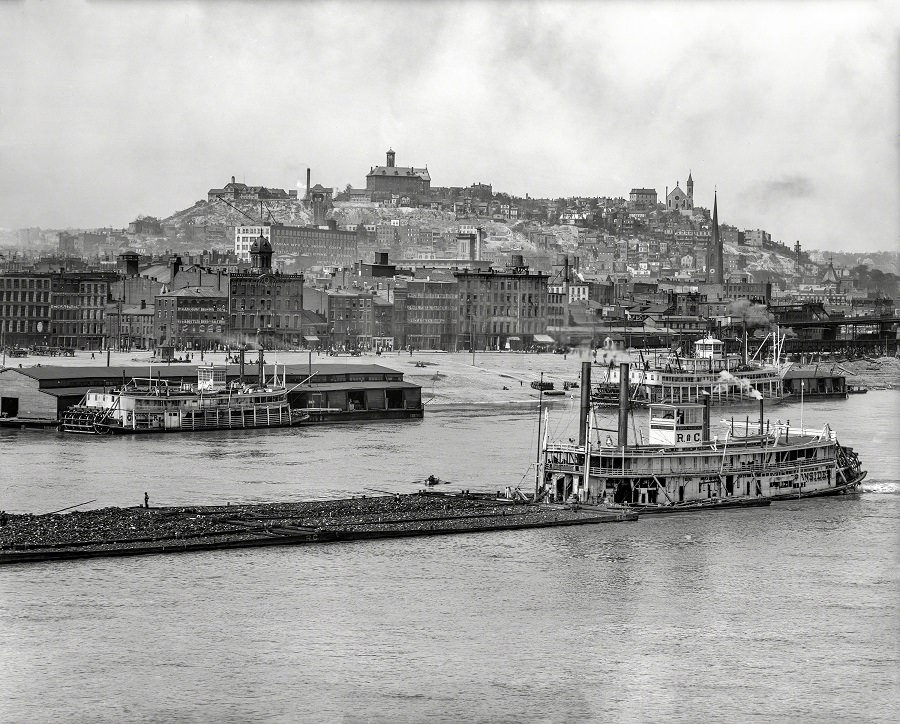 #6 Mount Adams across Ohio River from Covington, Cincinnati, 1905