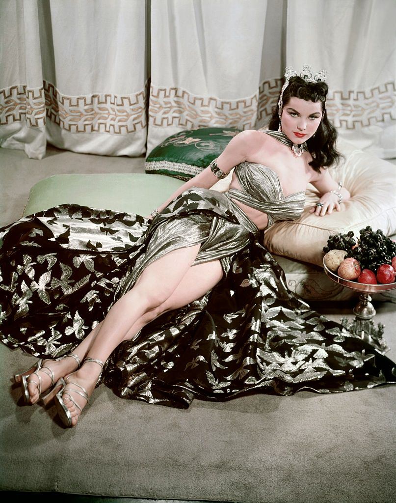 #12 Debra Paget on the set of Princess of the Nile, directed by Harmon Jones.