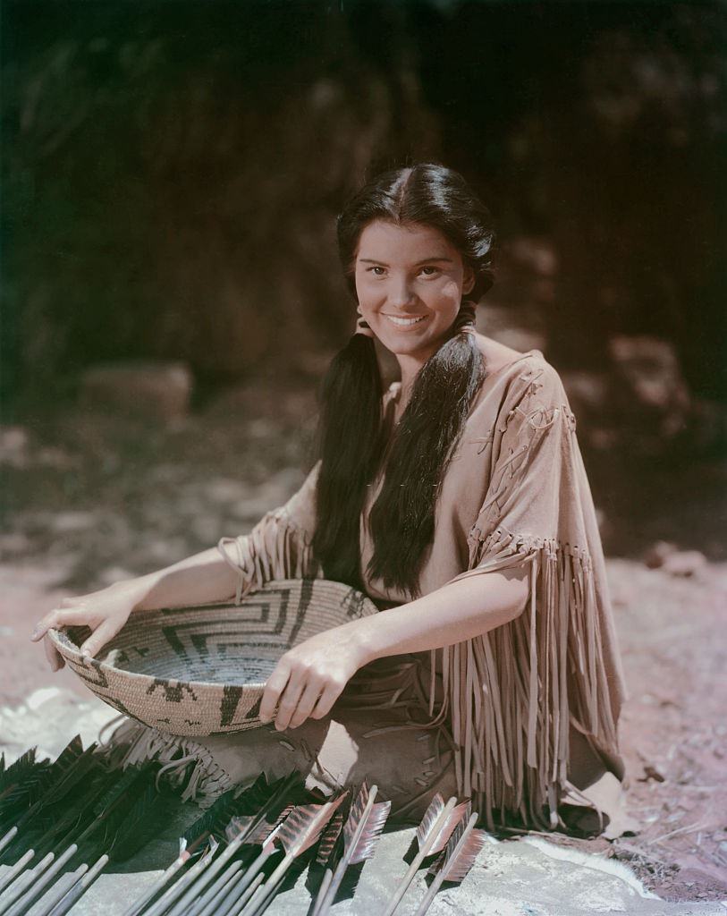 #28 Debra Paget on the set of “Broken Arrow