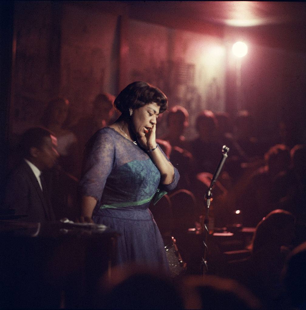 Ella Fitzgerald performing at Mr. Kelly’s nightclub, 1958