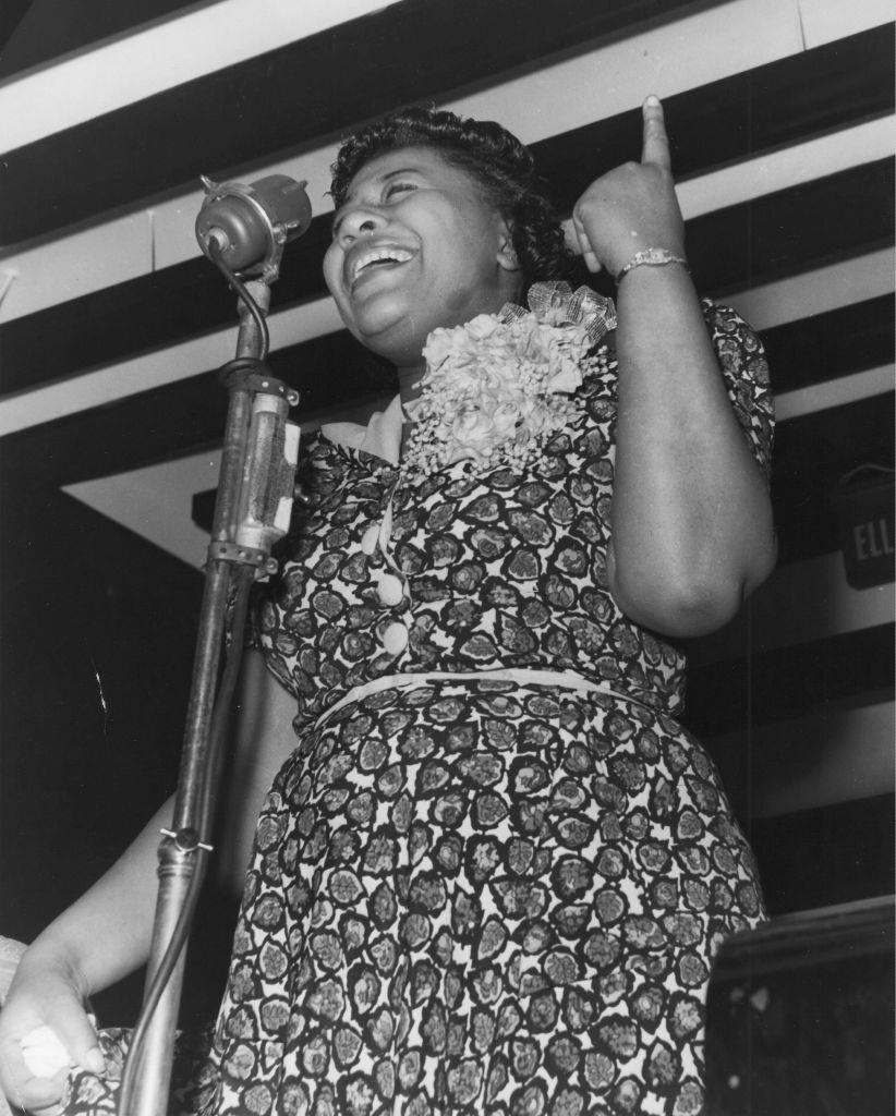 Ella Fitzgerald performing on stage, 1940