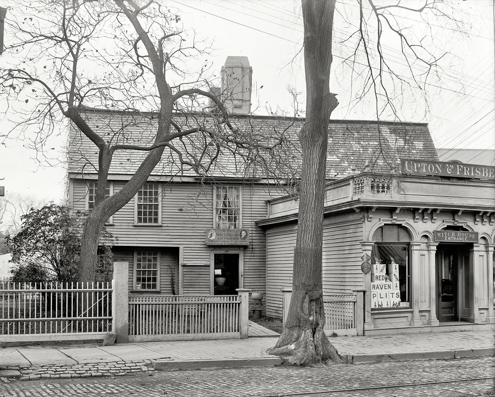 #6 The Witch House, one-stop shopping for antiques, cigars and spirits of all kinds, Salem, Massachusetts, circa 1901