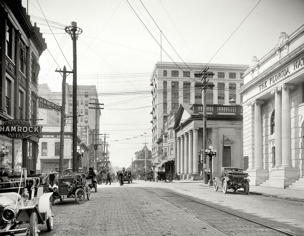 #26 Forsyth Street, west from Main, Jacksonville, Florida, circa 1910