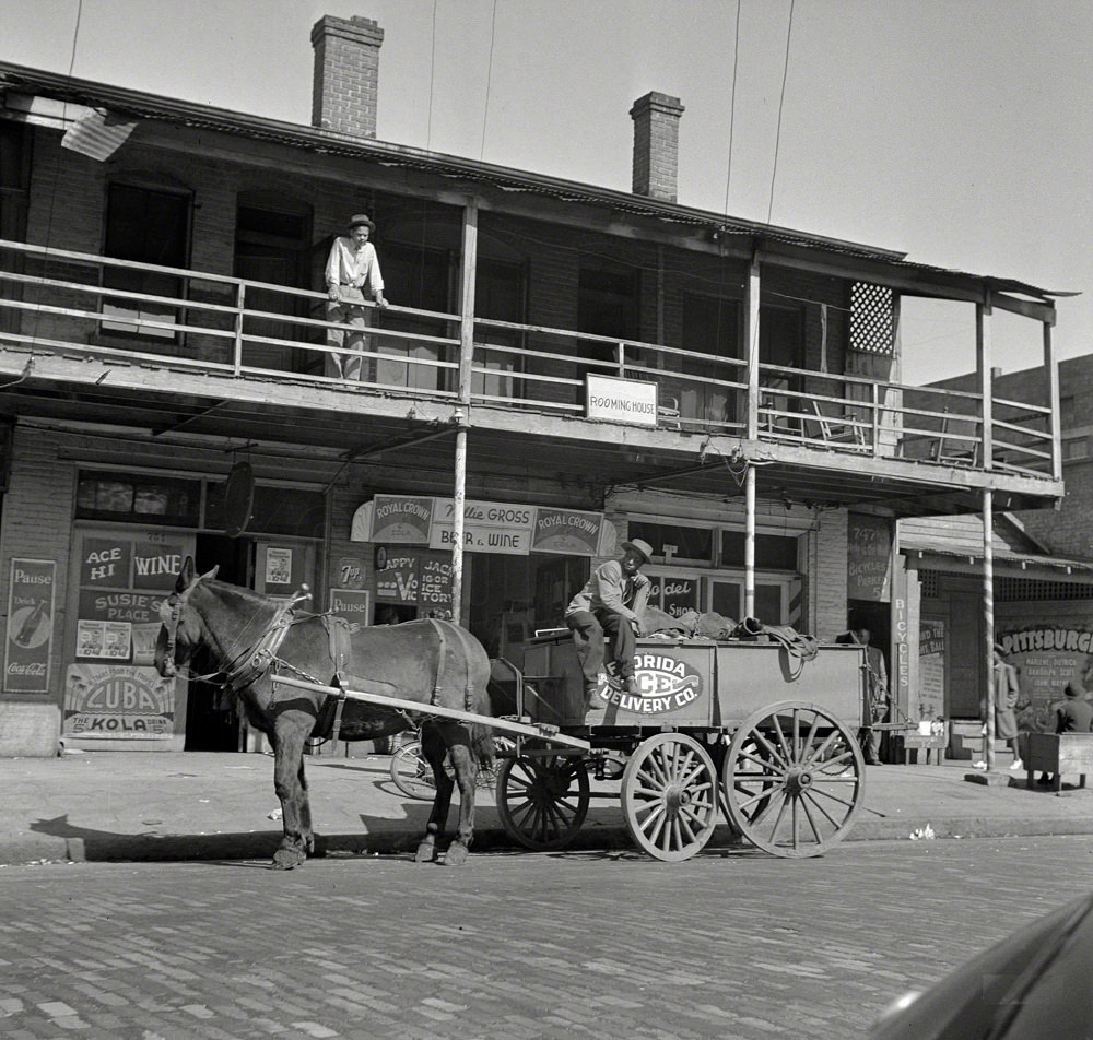 #10 Street scene in the Negro section, Jacksonville, Florida, February 1943