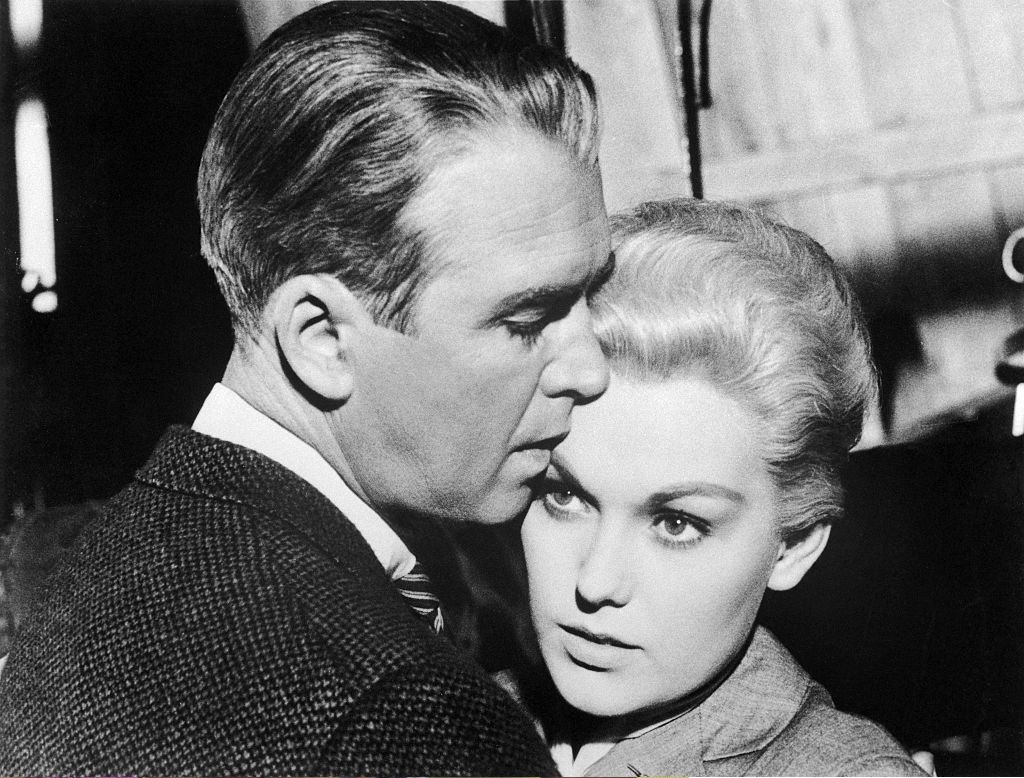 #29 Kim Novak and James Stewart in a scene from the movie ‘Vertigo’
