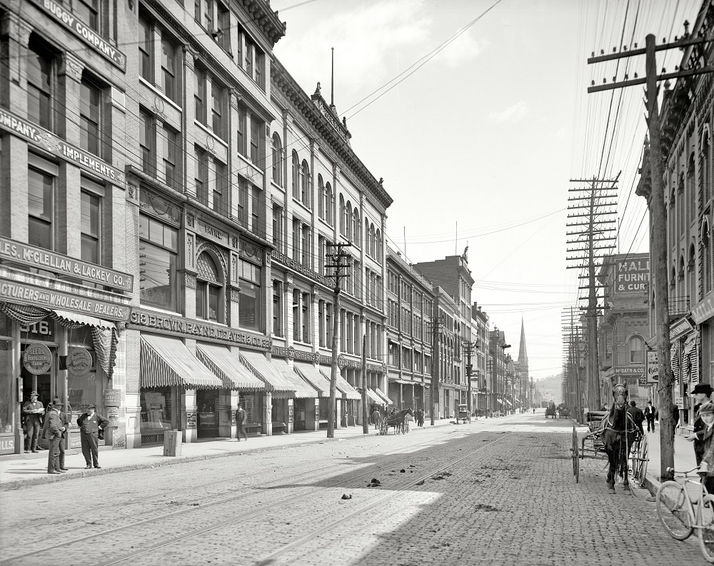 #7 Another view of that bustling commercial artery known as Gay Street, Knoxville, 1903