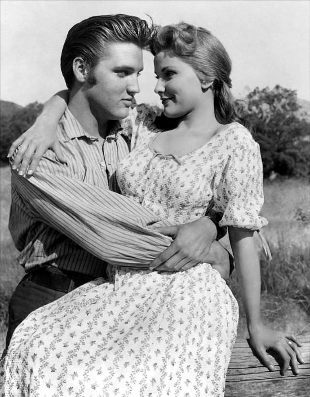 #1  Debra Paget With Elvis Presley During the Filming of Love Me Tender, 1956 #1 Movies