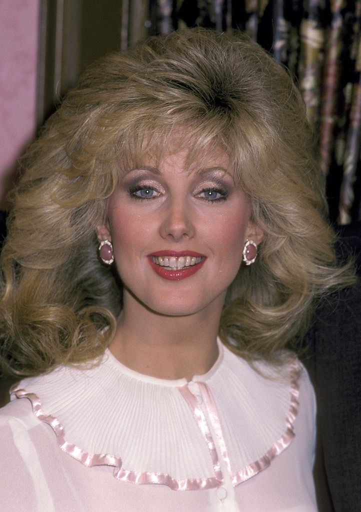 Morgan Fairchild during Filming an Episode of “Flamingo Road” at Burbank Studios in Burbank, California