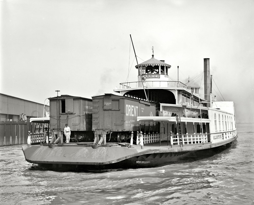 #45 Southern Pacific R.R. transfer boat Carrier at New Orleans, 1910