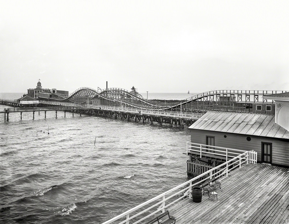 #10 Roller coaster and pier at West End, Lake Pontchartrain, New Orleans circa 1901