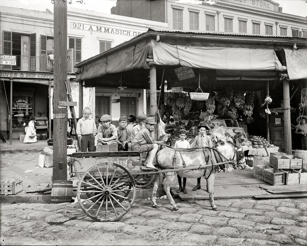 #70 A corner of the French Market, New Orleans, 1910
