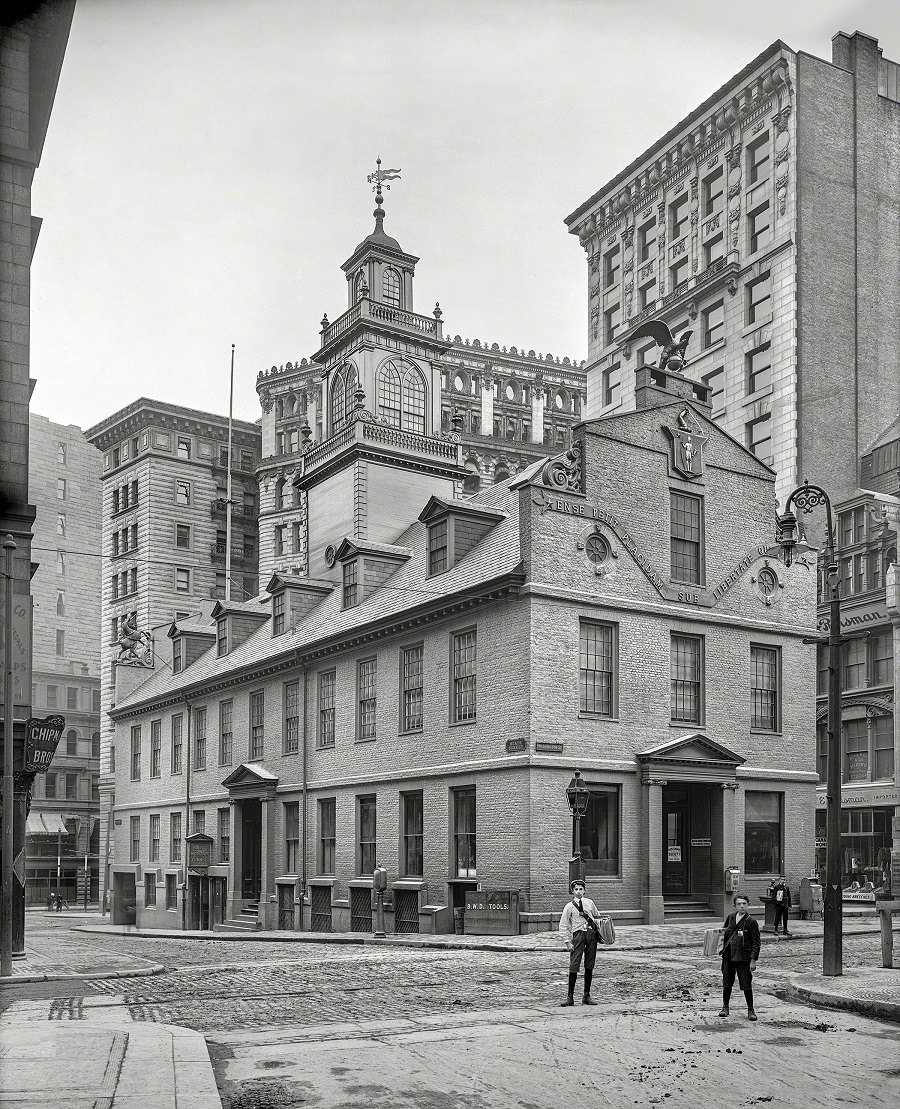 #22 Old State House from Washington Street, Boston, Massachusetts, 1906