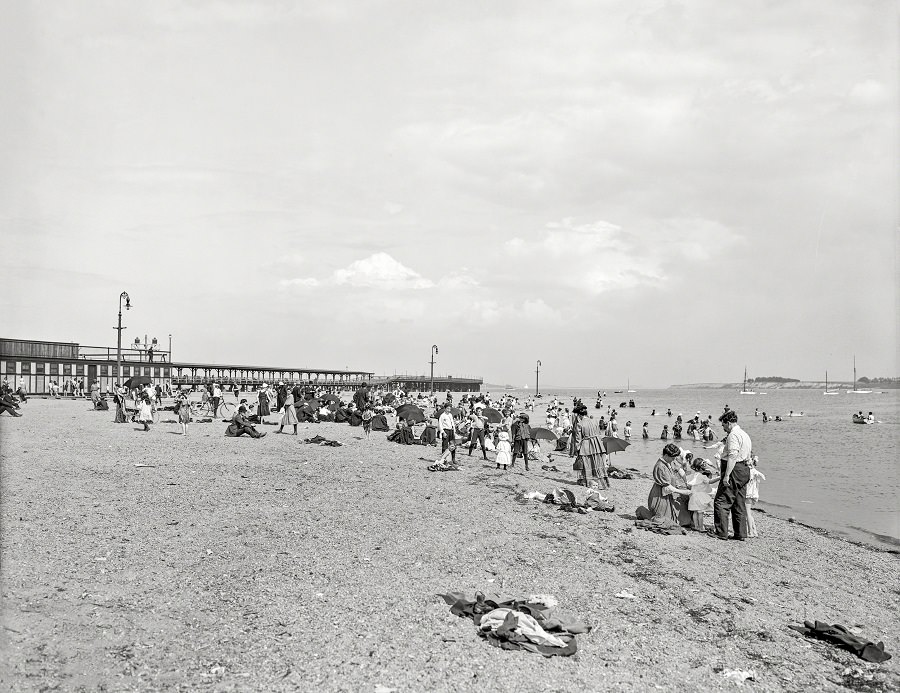 #63 Bathing at City Point, South Boston, 1906