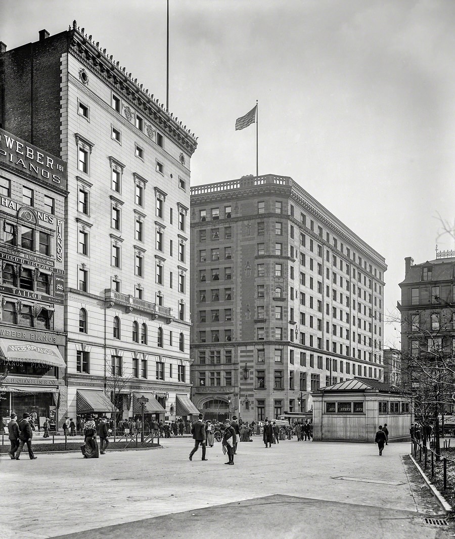 #47 Lafayette Mall, Masonic Temple and Hotel Touraine, Boston, 1906