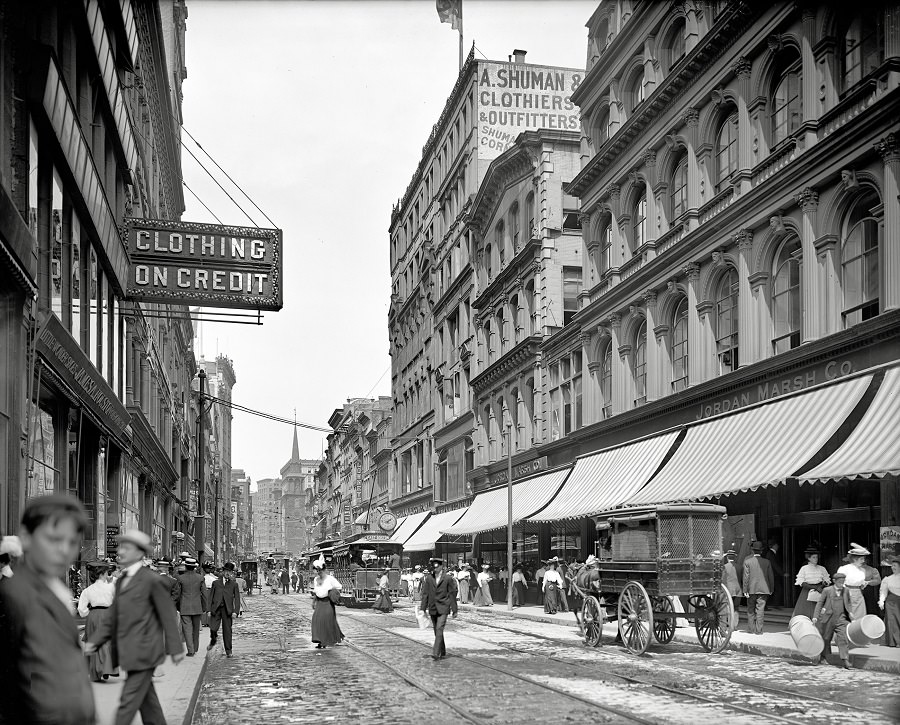 #31 Washington Street north from Temple Place, 1906