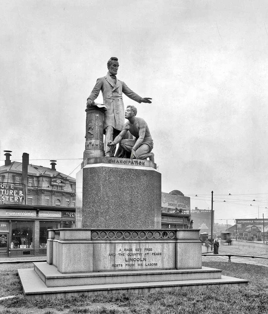 #67 Lincoln statue, Park Square, Boston, 1906