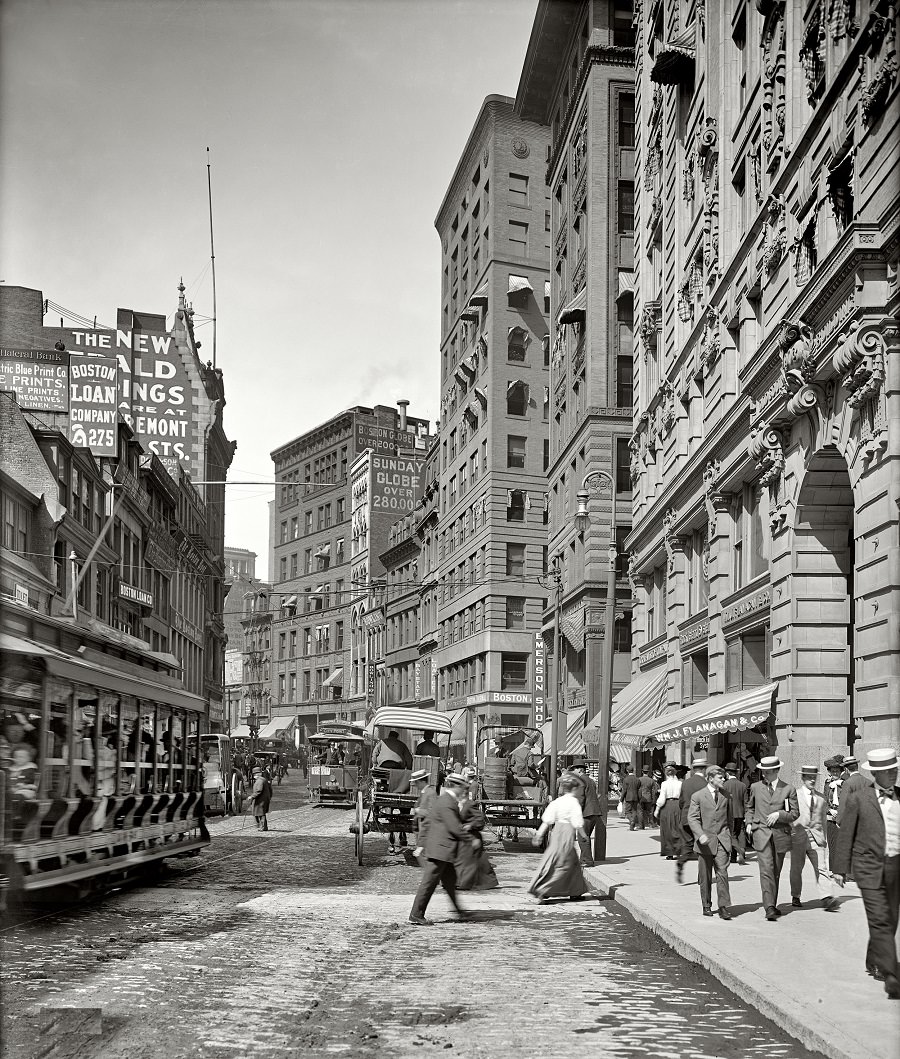 #18 Newspaper Row, Washington Street, Boston, 1906