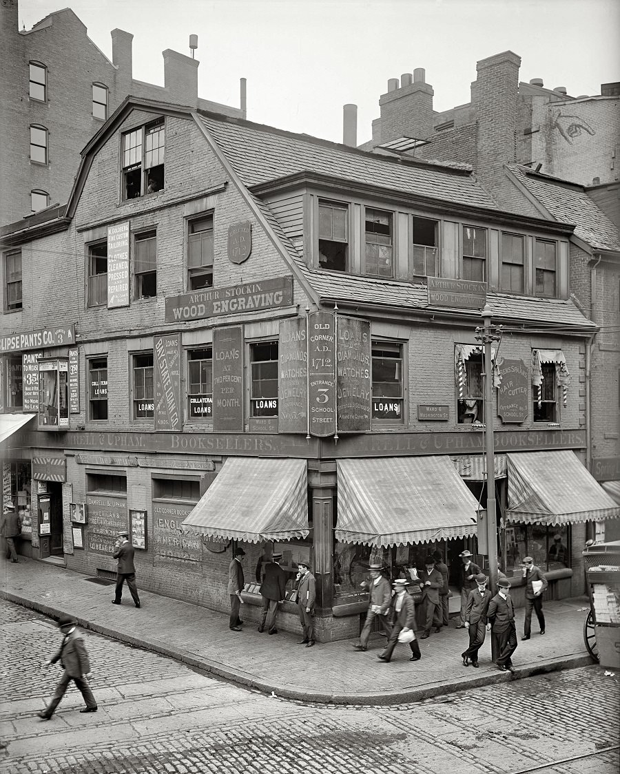 #41 Old Corner Bookstore, first brick building in Boston, 1900