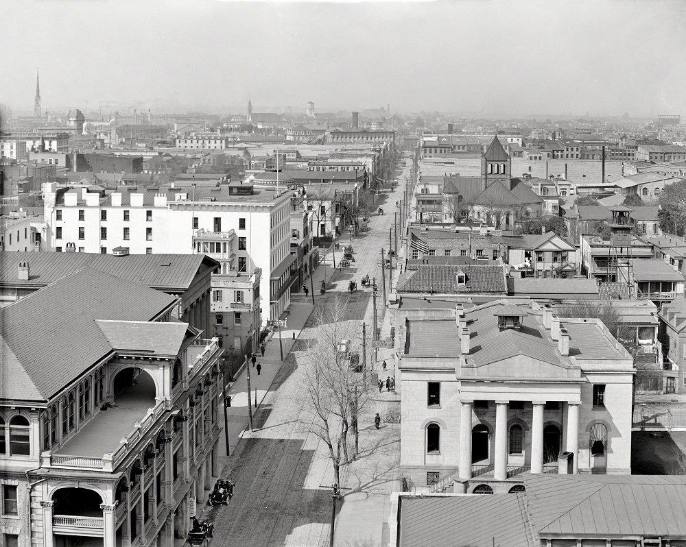 #29 Meeting Street from St. Michael’s Church, Charleston, 1911