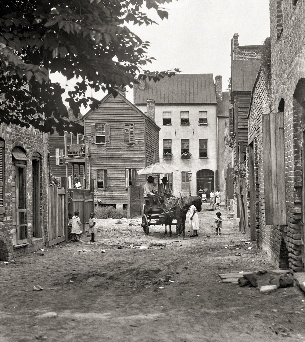 #3 Street scene with horse and wagon, Charleston, 1920