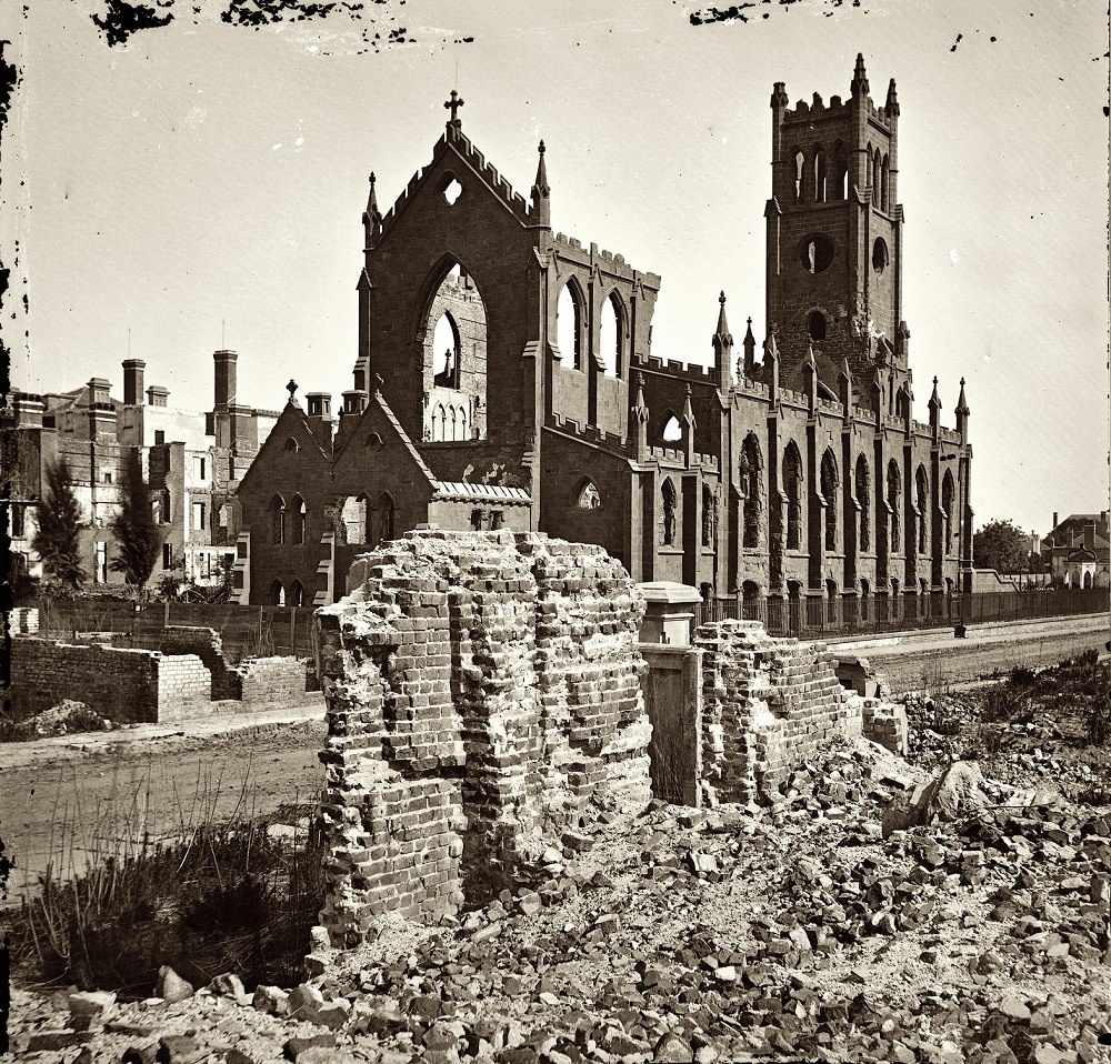 #38 Ruins of the Cathedral of St. John and St. Finbar, Charleston, 1865