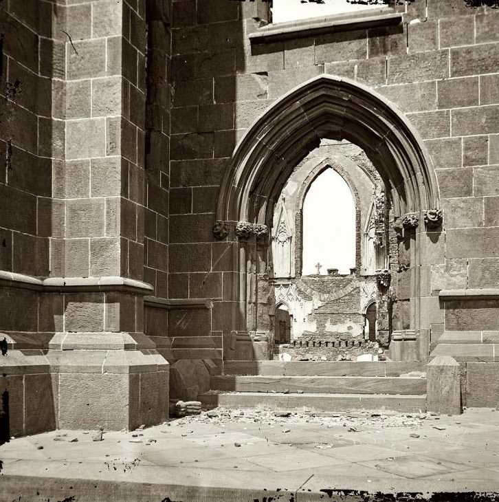 #52 Ruins of Roman Catholic Cathedral, Charleston, 1865
