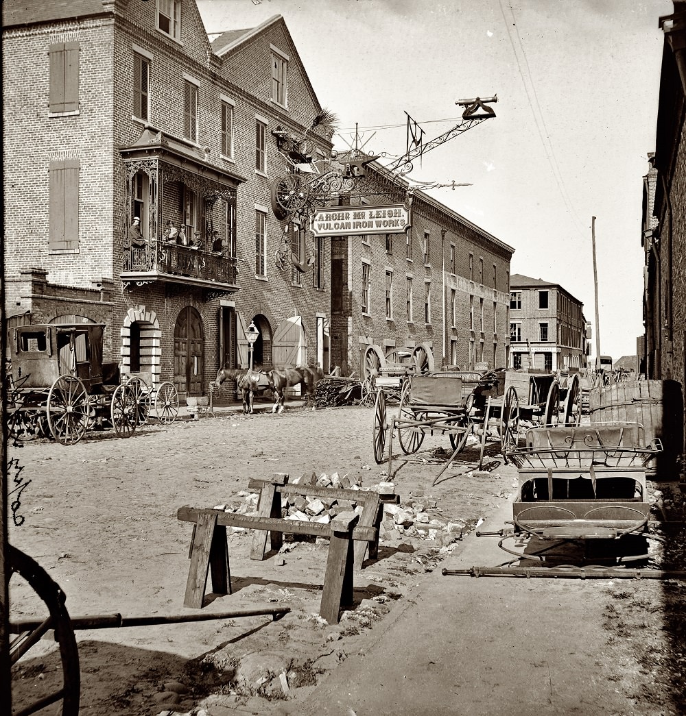 #55 Archibald McLeish’s Vulcan Iron Works on Cumberland Street, Charleston, 1865