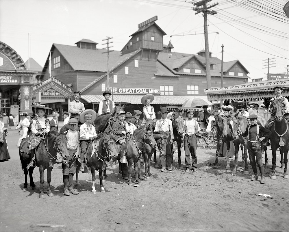 #14 The Ponies, Coney Island, New York circa 1904