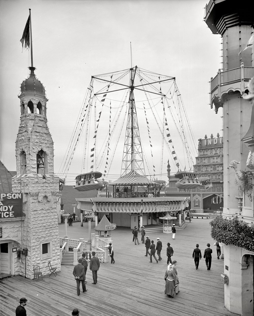 #15 Luna Park circle swing, Coney Island, New York circa 1905