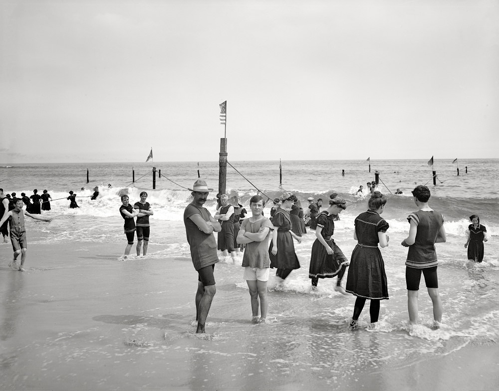#20 Surf bathing at Coney Island, New York circa 1905