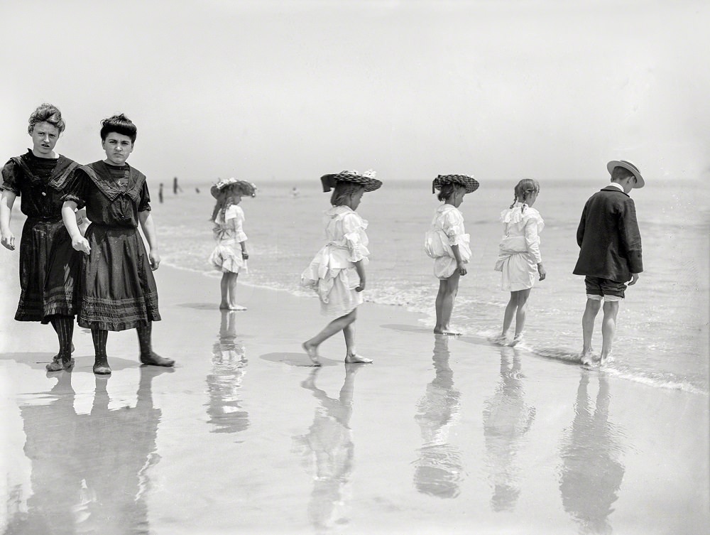 #47 On the beach, Coney Island, New York circa 1905