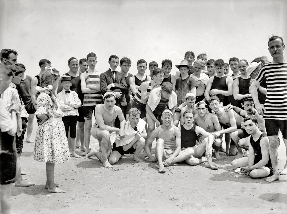 #55 A husky bunch, Coney Island, New York, circa 1905