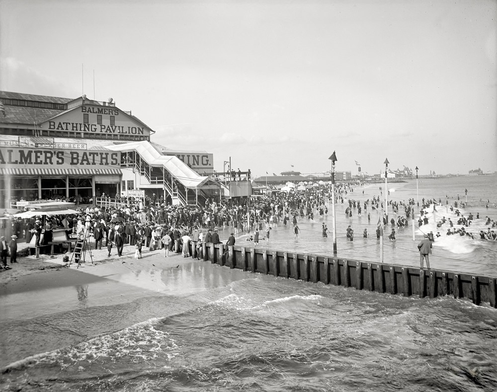 #59 Balmer’s bathing beach, Coney Island, New York circa 1908