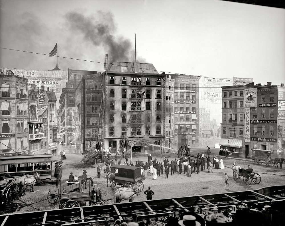#30 Firefigthers fighting the flames, Coney Island, New York, circa 1905
