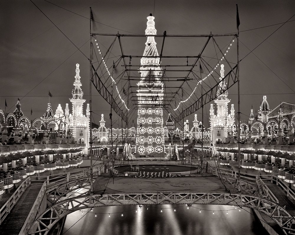 #7 Night in Luna Park, Coney Island circa 1905