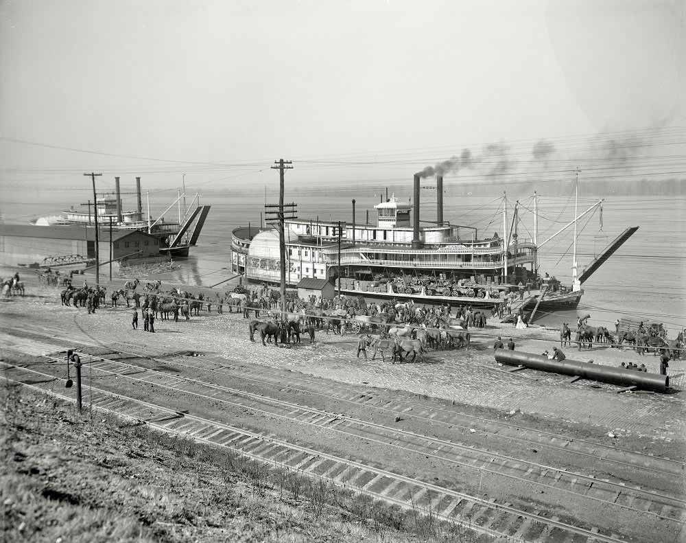#33 The levee at Memphis, 1900