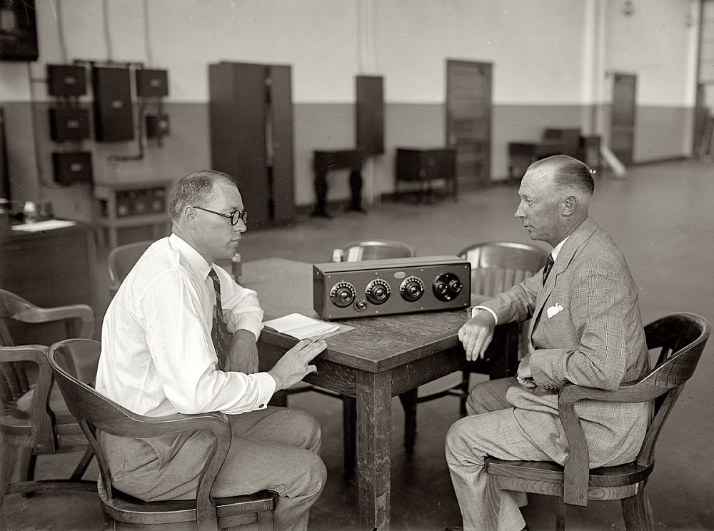 #27 Frank Aiken and Atwater Kent at the new Atwater Kent radio factory, Philadelphia, 1925
